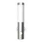 Outdoor wall light with motion detector, stainless steel