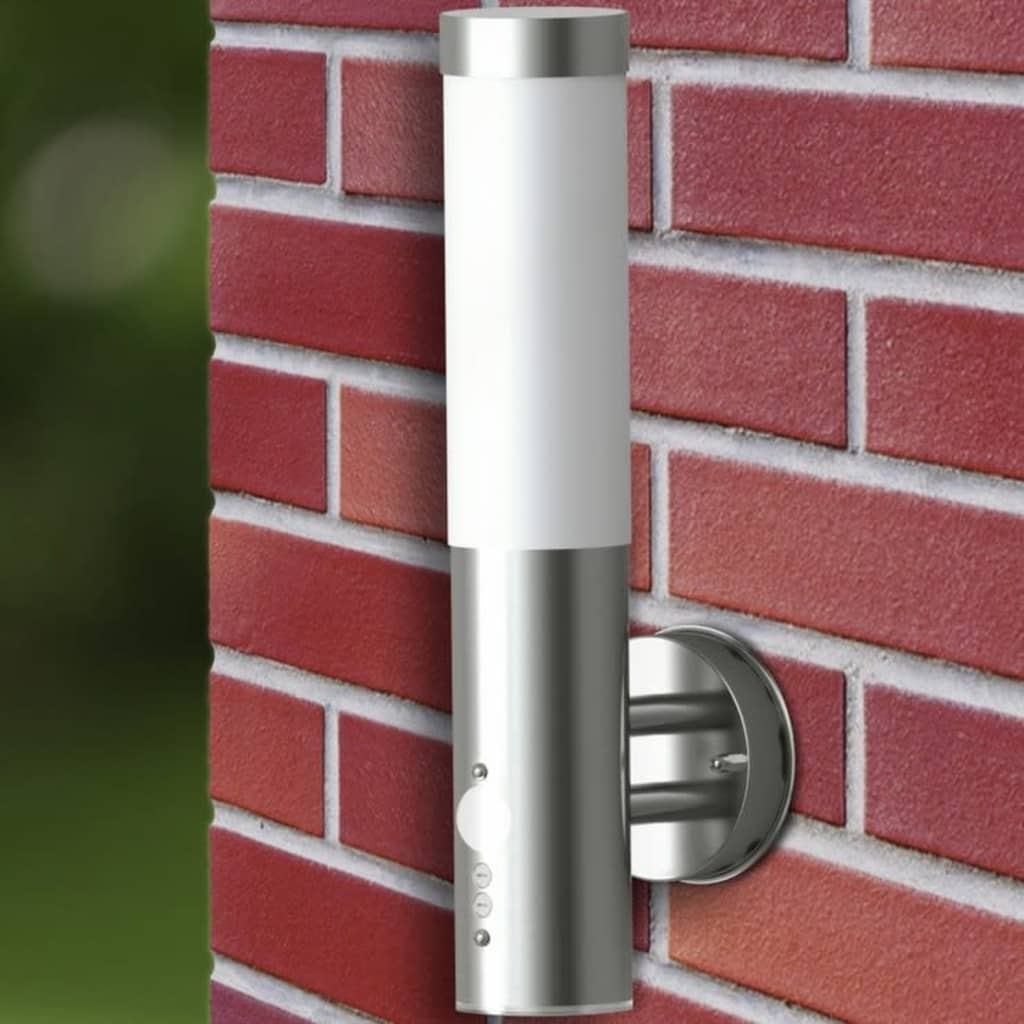 Aplique de exterior con detector de movimiento acero inoxidable