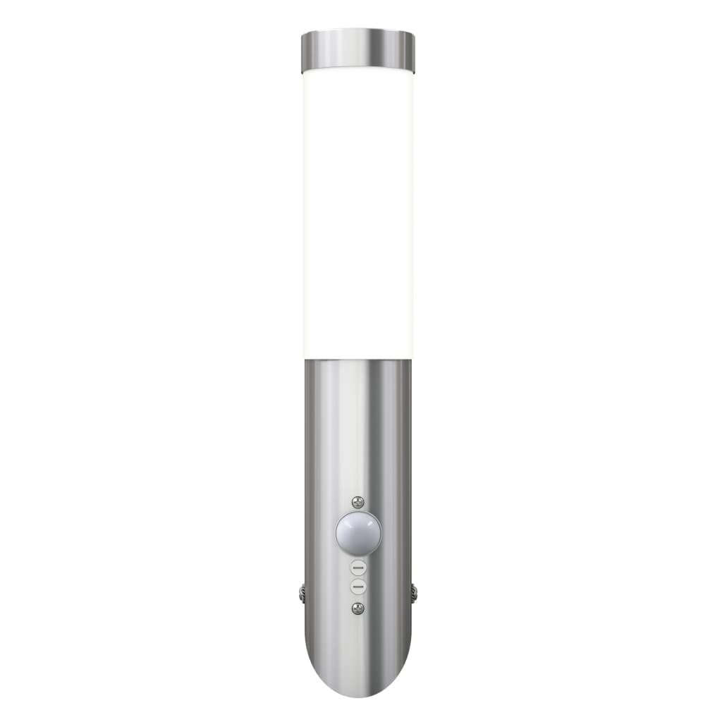 Aplique de exterior con sensor, resistente al agua, RVS
