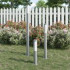 Juego de lámparas de jardín 3 pzas acero inoxidable impermeable
