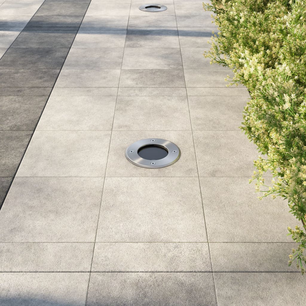 Focos LED empotrables de suelo de jardín redondos 3 uds