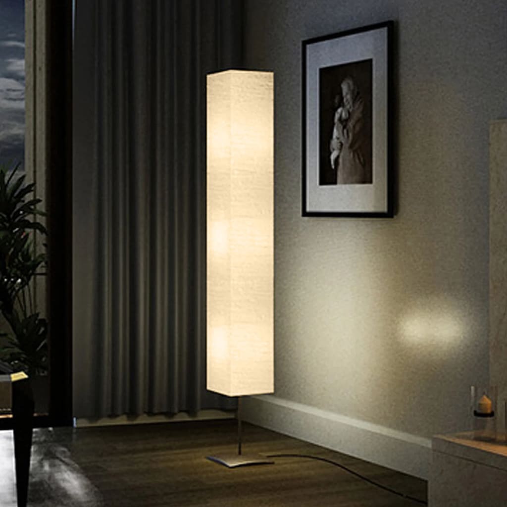Floor lamp with steel stand 135 cm beige