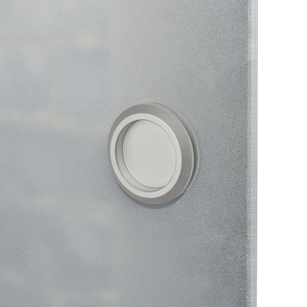 Sliding glass and aluminum door 178 cm silver