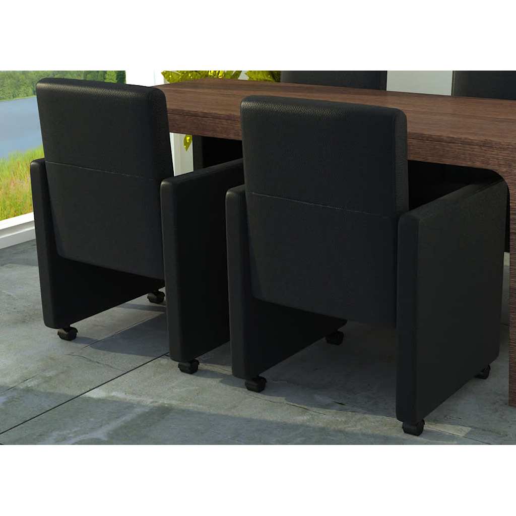 Dining Chairs 2 pcs Faux Leather White