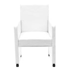 Sillas de comedor 2 unidades cuero sintético blanco