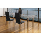 Sillas de comedor 2 unidades cuero sintético blanco