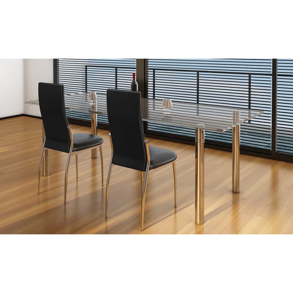 Sillas de comedor 2 unidades cuero sintético blanco