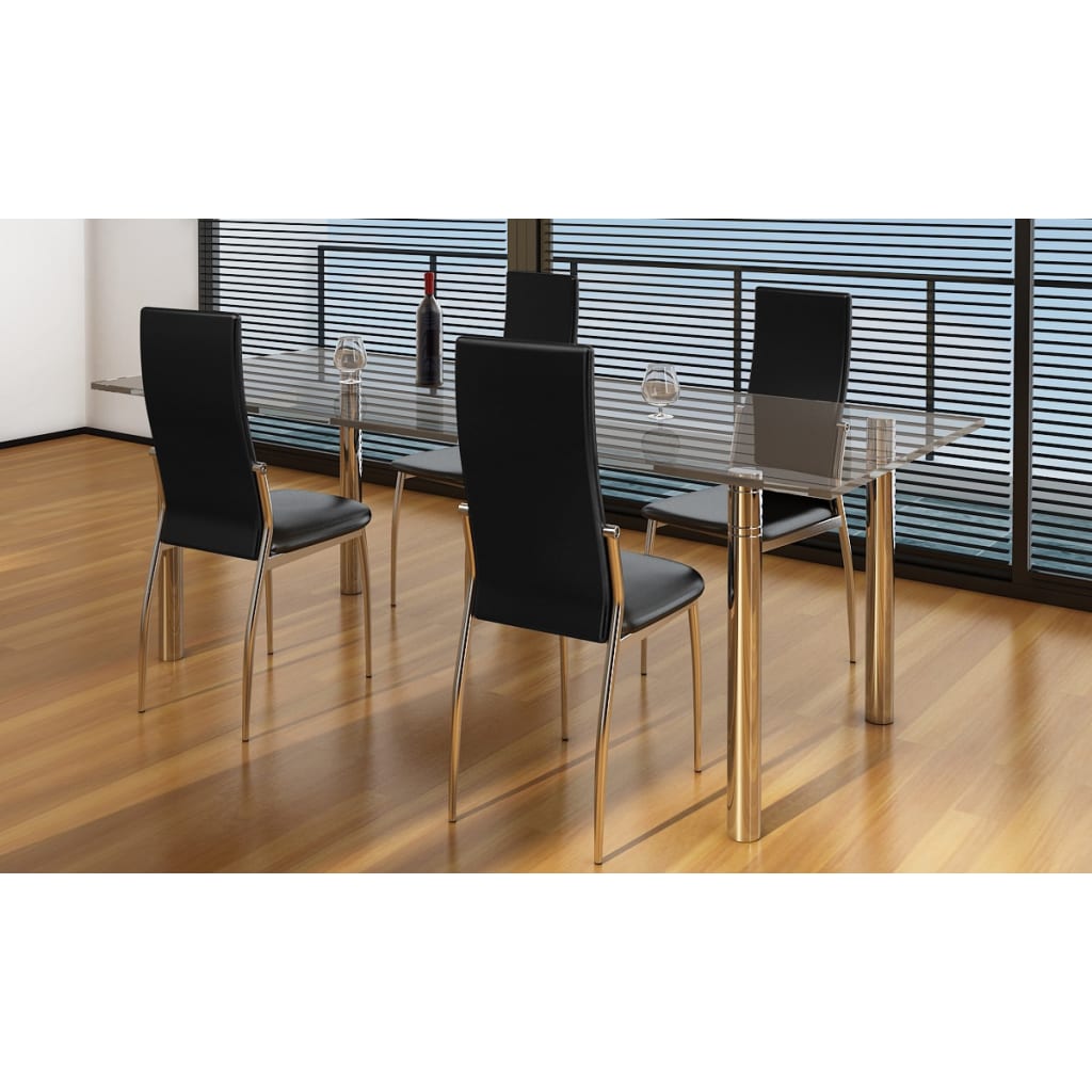 Sillas de comedor 4 unidades cuero sintético blanco