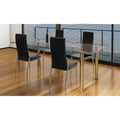 Sillas de comedor 4 unidades cuero sintético blanco