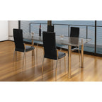 Sillas de comedor 4 unidades cuero sintético blanco