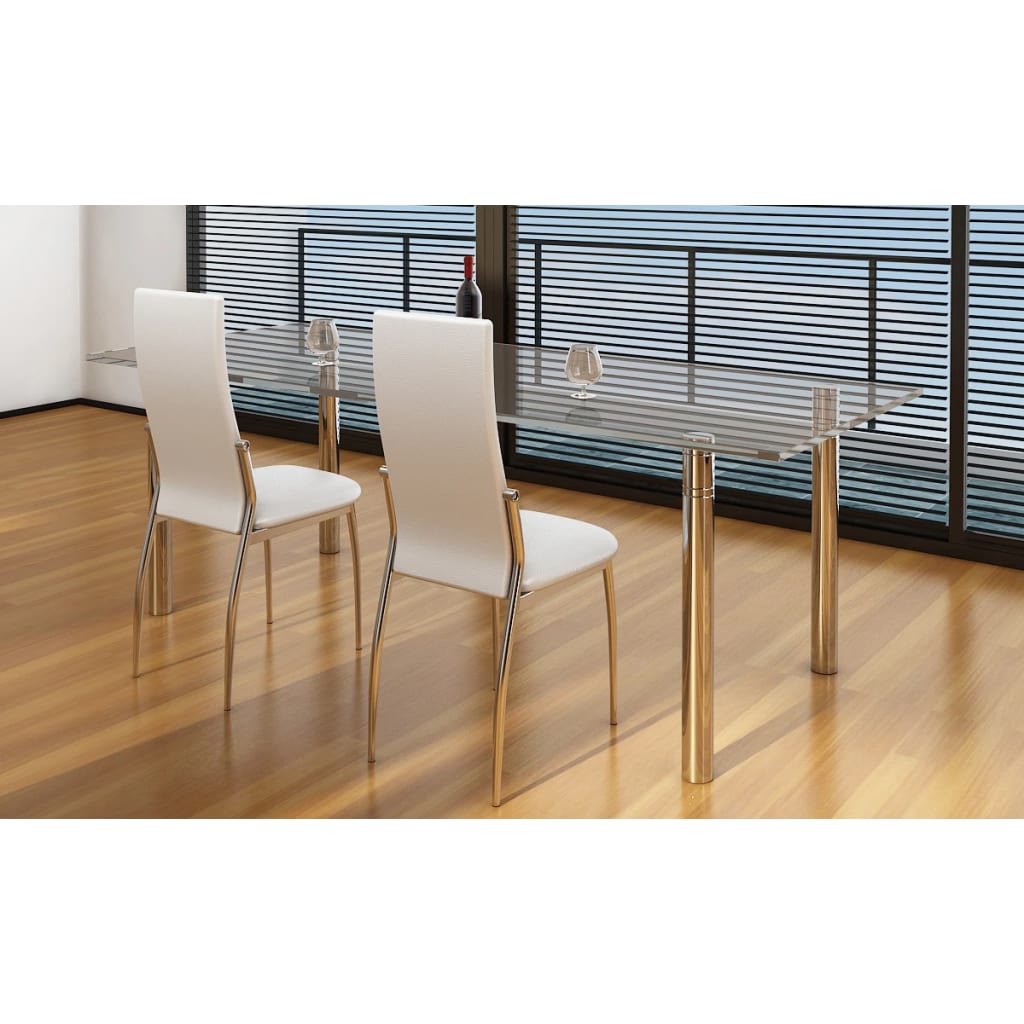 Dining Chairs 2 pcs Faux Leather White