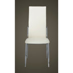 Sillas de comedor 4 unidades cuero sintético blanco