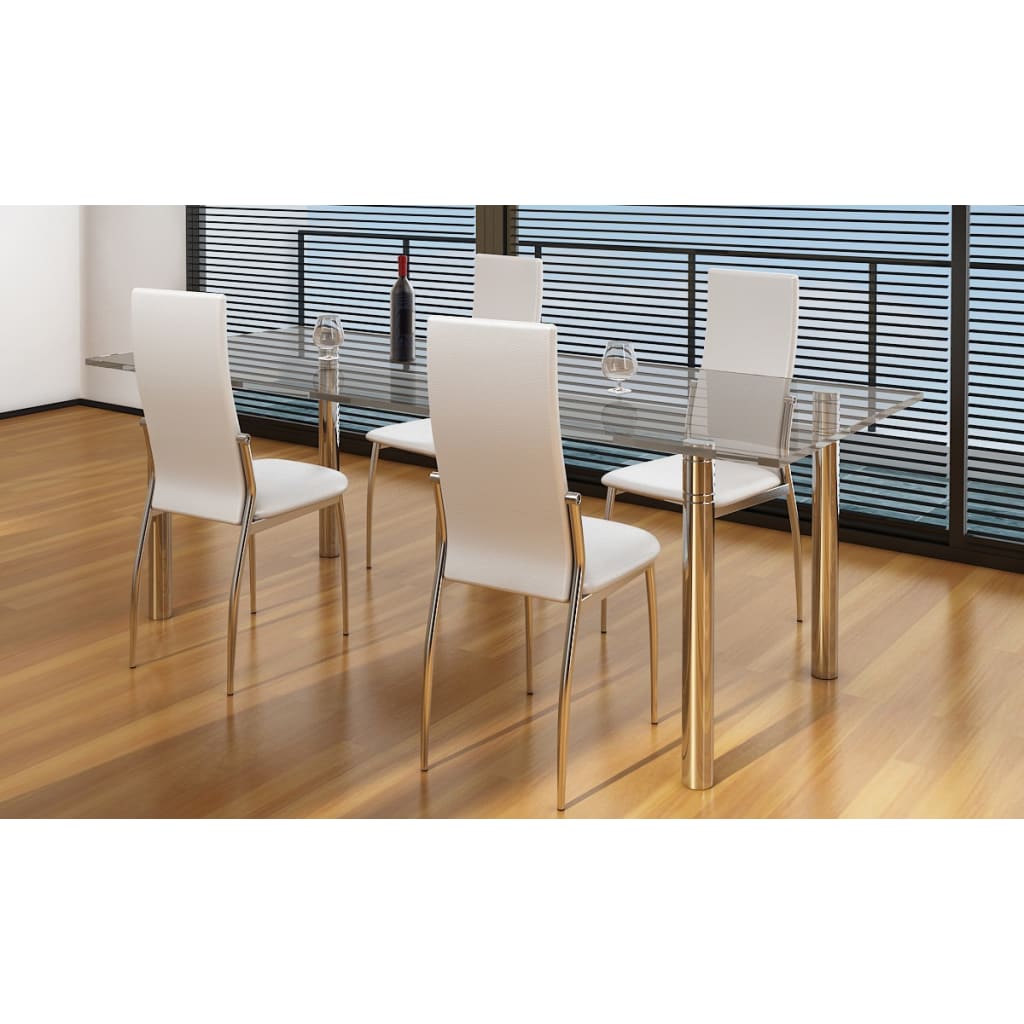 Dining Chairs 4 pcs Faux Leather White