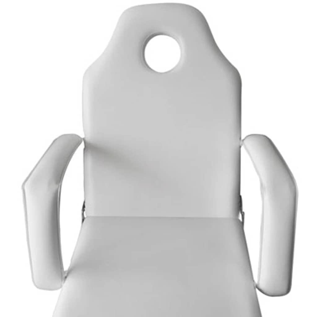 Camilla de esteticista cuero sintético blanca 185x78x76 cm