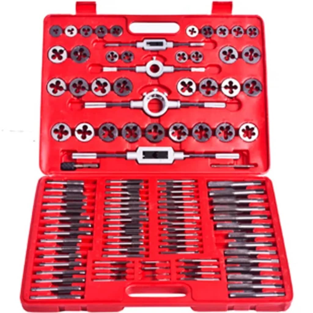 Set de terrajas y macho de rosca 111 piezas