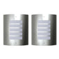 2 Outdoor sconces, stainless steel wall lamps