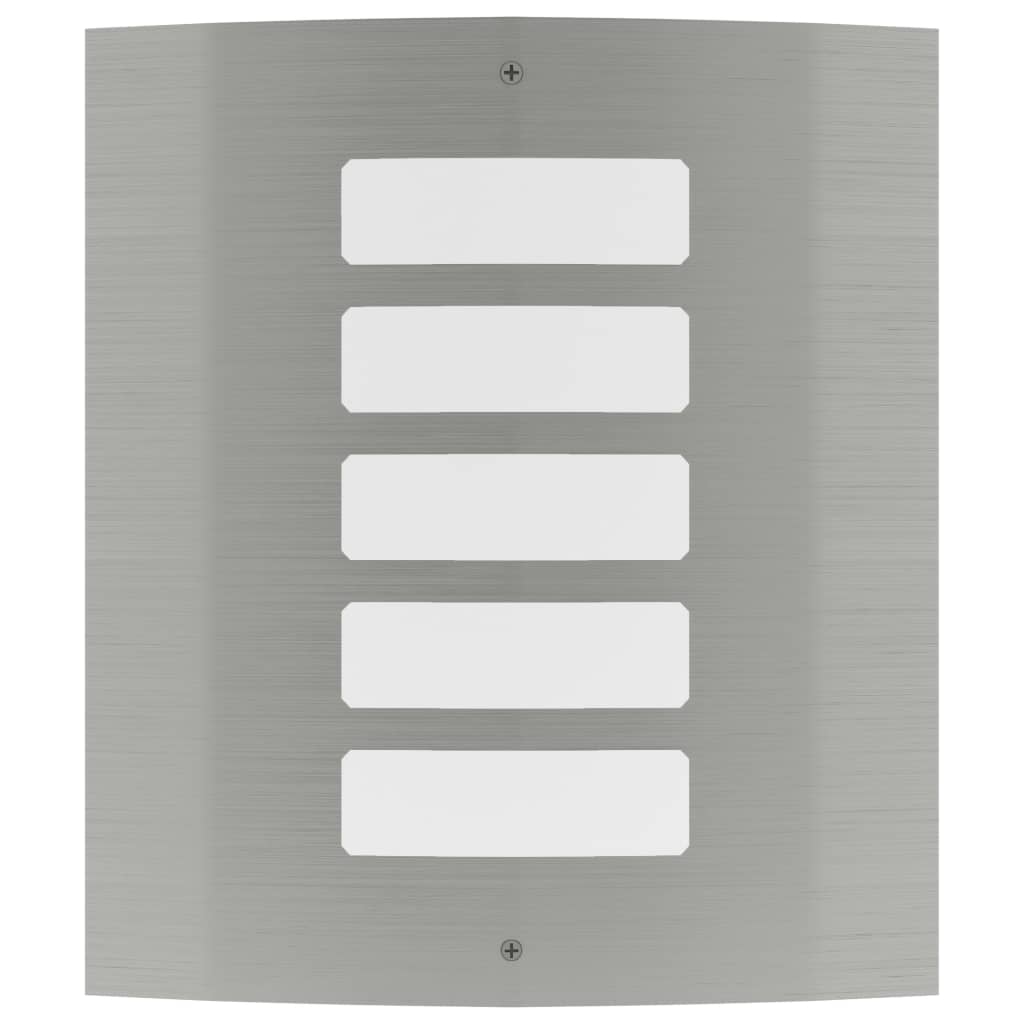 2 Apliques de exterior, lámparas de pared de acero inoxidable