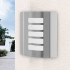 2 Apliques de exterior, lámparas de pared de acero inoxidable