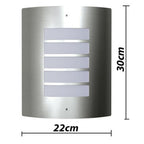 2 Apliques de exterior, lámparas de pared de acero inoxidable