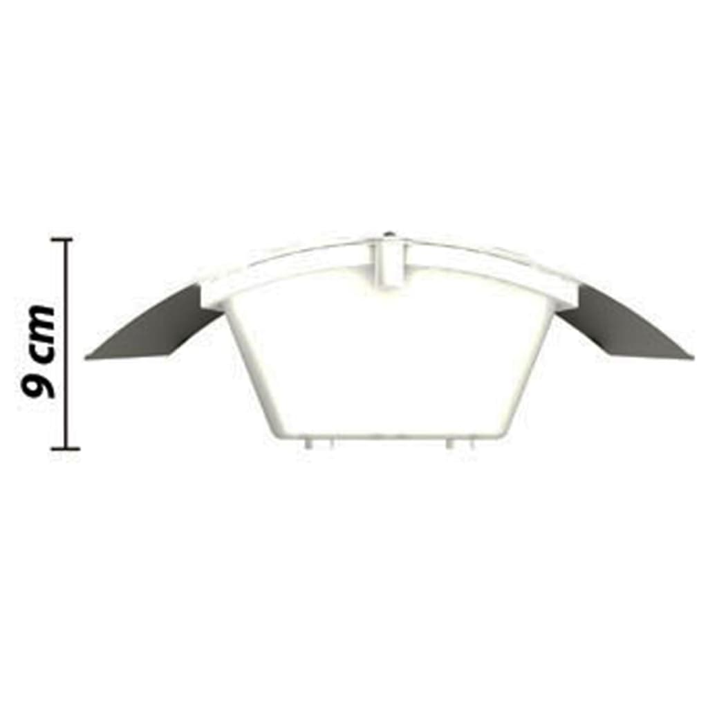 2 Apliques de exterior, lámparas de pared de acero inoxidable