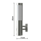 Lámparas de pared para exterior 2 uds. con detector de movimiento acero inoxidable