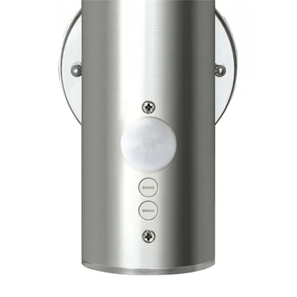 Lámparas de pared para exterior 2 uds. con detector de movimiento acero inoxidable
