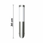 Apliques de exterior 2 unidades acero inoxidable
