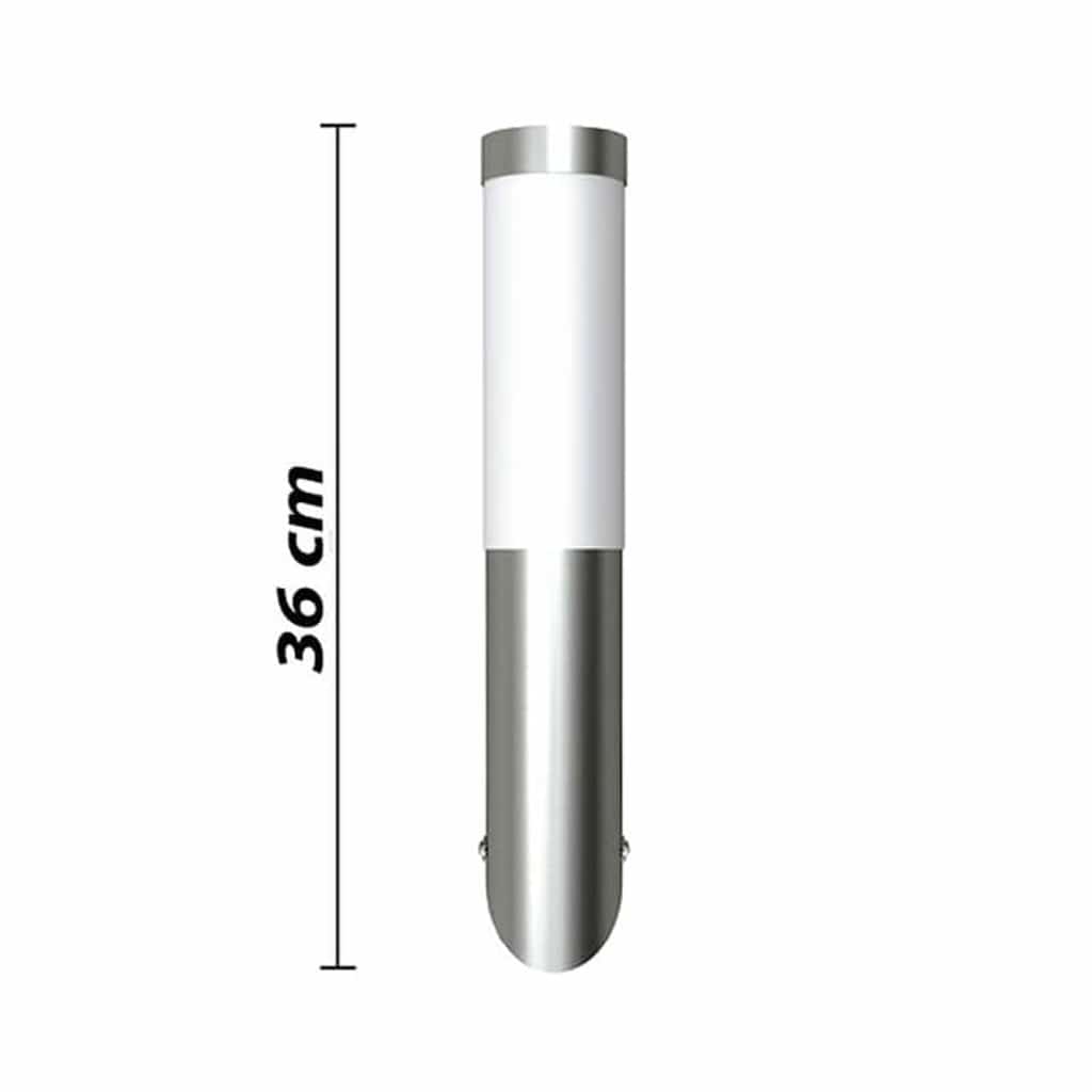 Apliques de exterior 2 unidades acero inoxidable