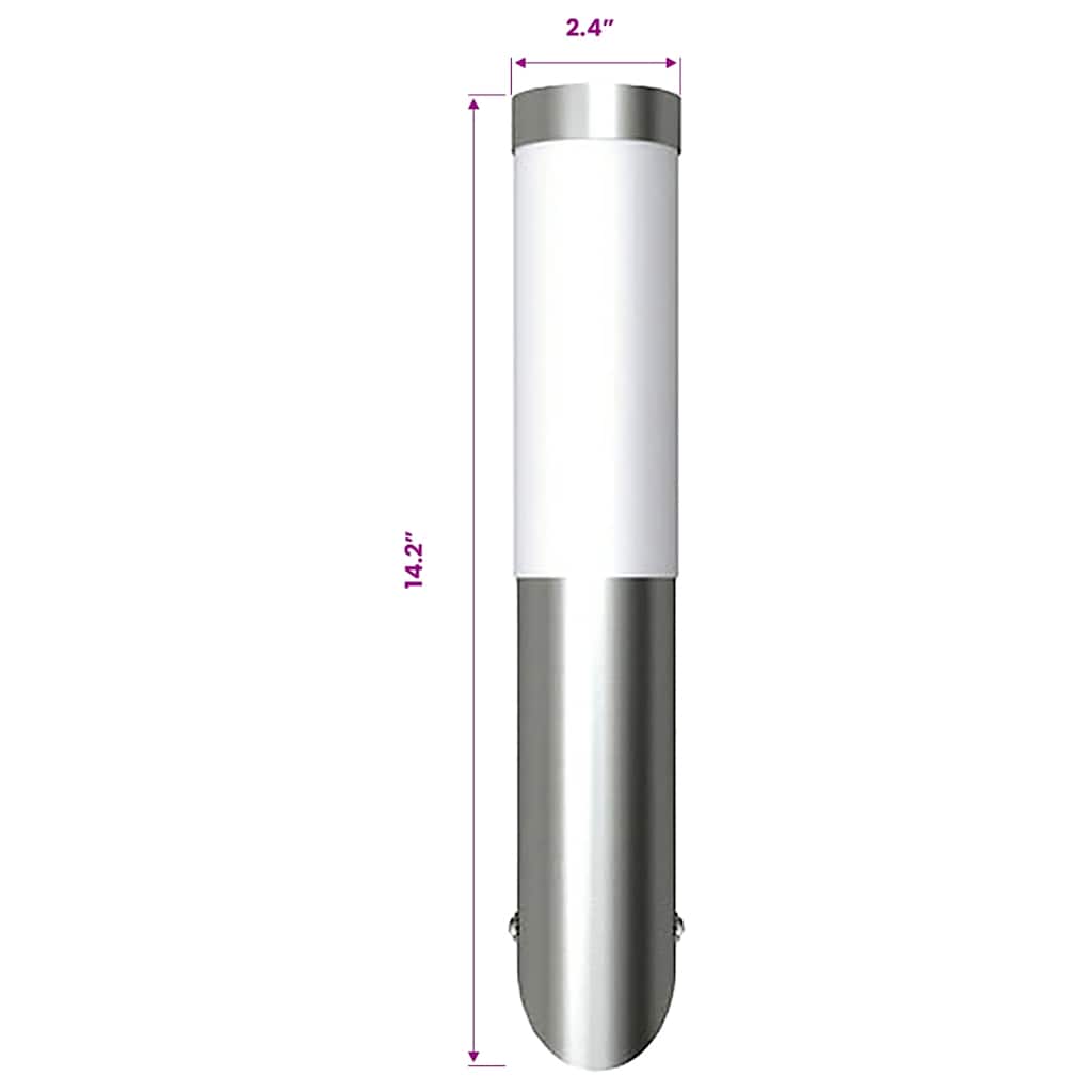 Apliques de exterior 2 unidades acero inoxidable