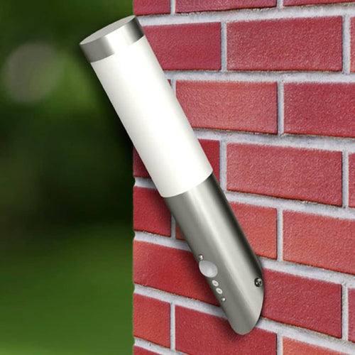 2 Apliques de exterior con detector de movimiento, acero inoxidable