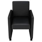 Sillas de comedor 4 unidades cuero sintético negro