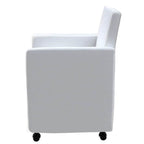 Sillas de comedor 6 uds cuero sintético blanco