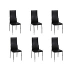 Sillas de comedor 6 uds cuero sintético blanco