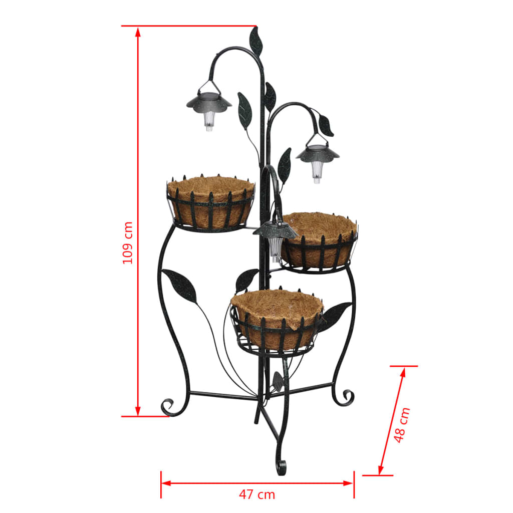 Cesta Para Plantas Con Luces LED