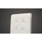 Sillas de comedor 2 unidades cuero sintético blanco