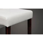 Sillas de comedor 2 unidades cuero sintético blanco