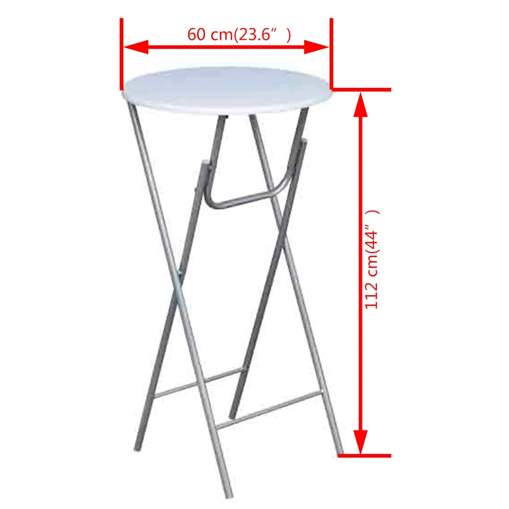 Mesas altas plegables 4 unidades MDF blancas