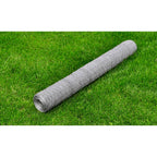 Malla de alambre cuadrada acero galvanizado plateado 1x25 m