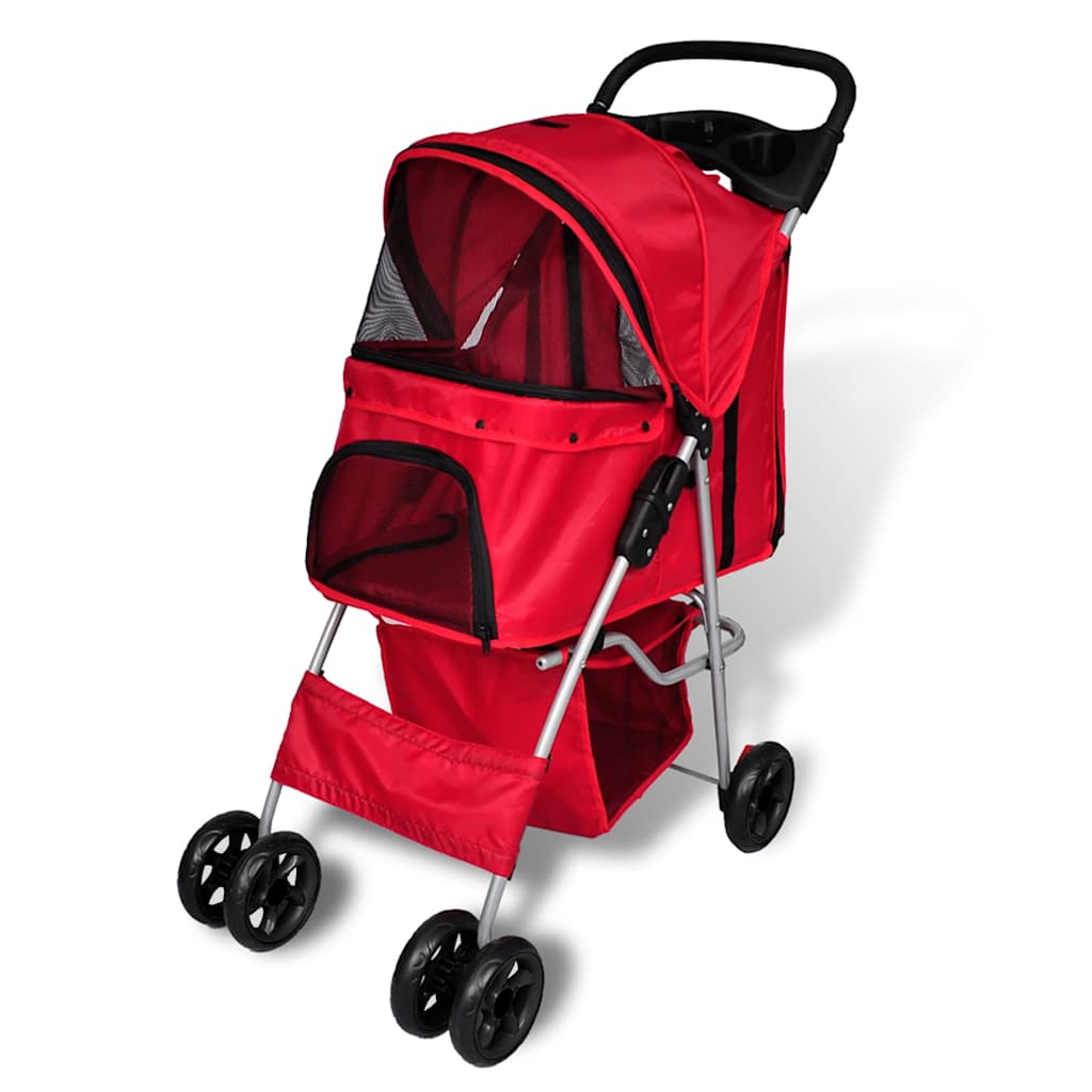 Cochecito para perros rojo