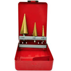 Set De Taladro De Paso Hss Broca Escalonada 3-Piezas Cónica