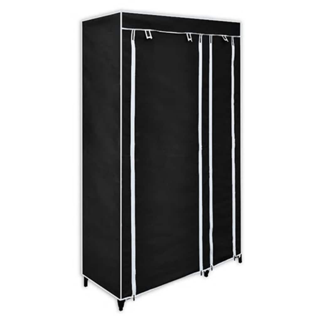 Armario plegable 110x45x175 cm negro