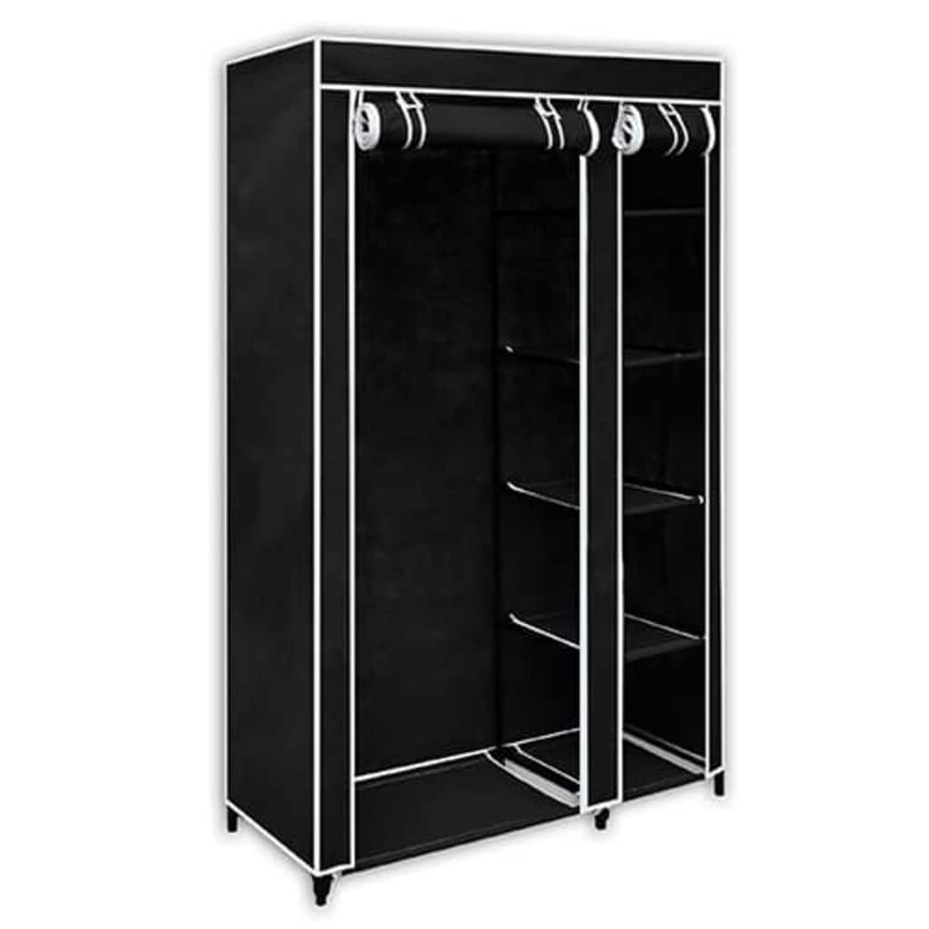 Armario plegable 110x45x175 cm negro