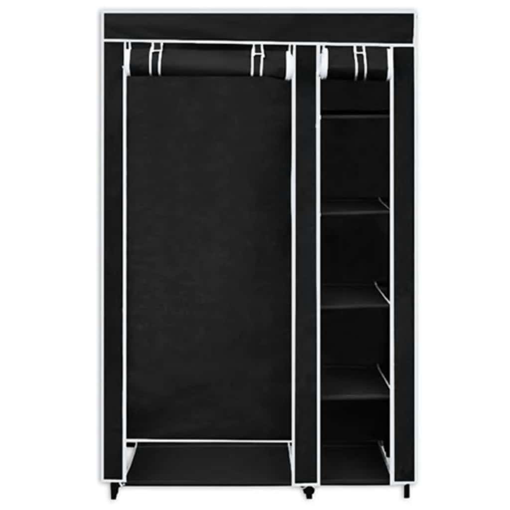 Armario plegable 110x45x175 cm negro
