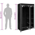 Armario plegable 110x45x175 cm negro