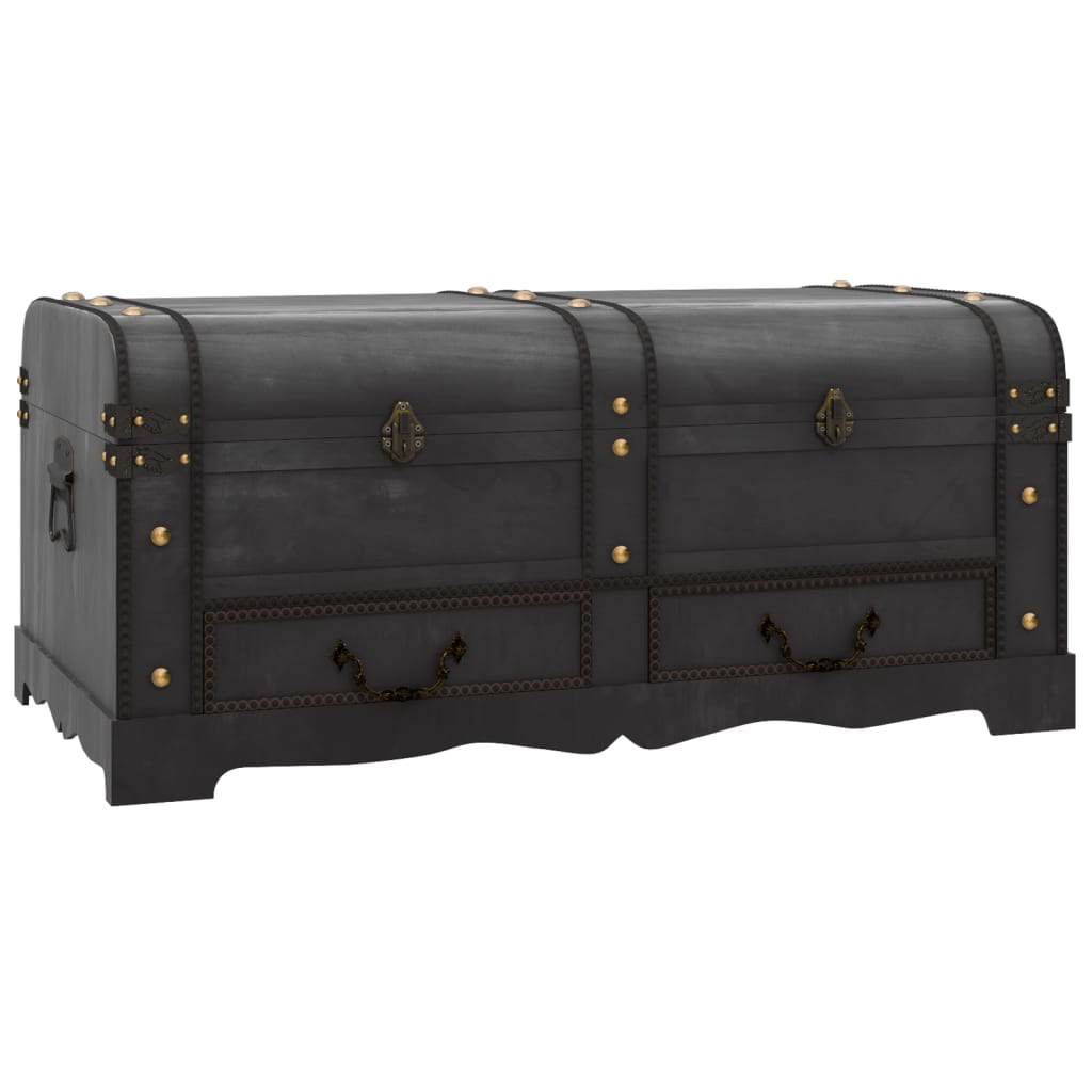 Baúl de almacenaje madera grande negro