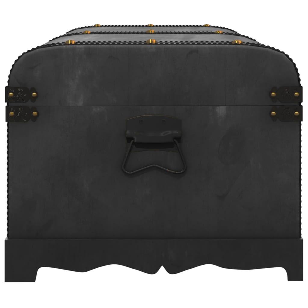 Baúl de almacenaje madera grande negro