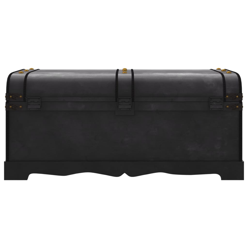 Baúl de almacenaje madera grande negro
