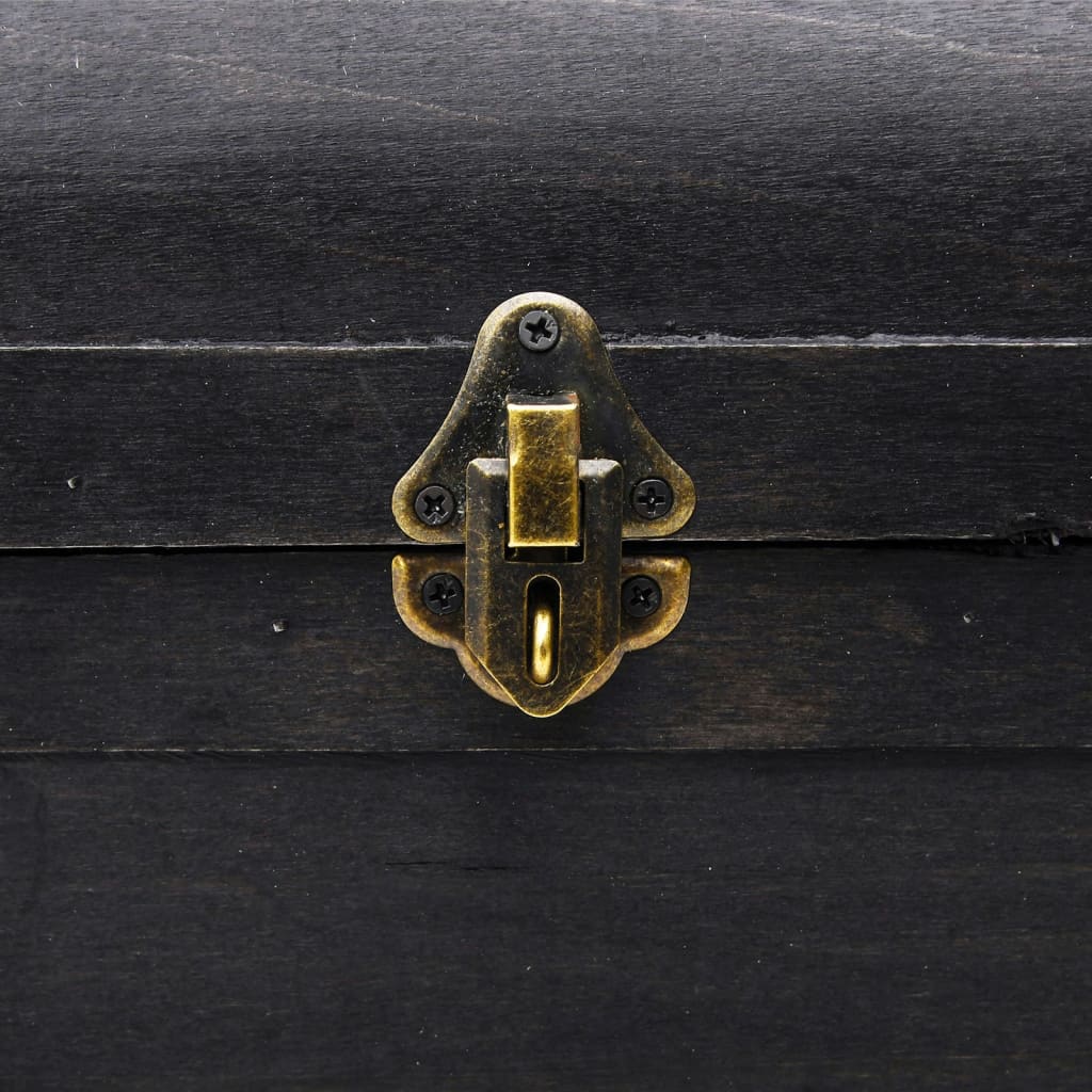Baúl de almacenaje madera grande negro