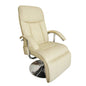Poltrona de massagem de couro sintético branco creme