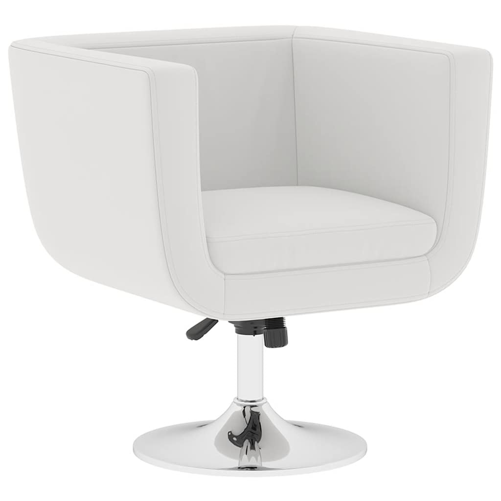 Taburete de bar cuero sintético blanco